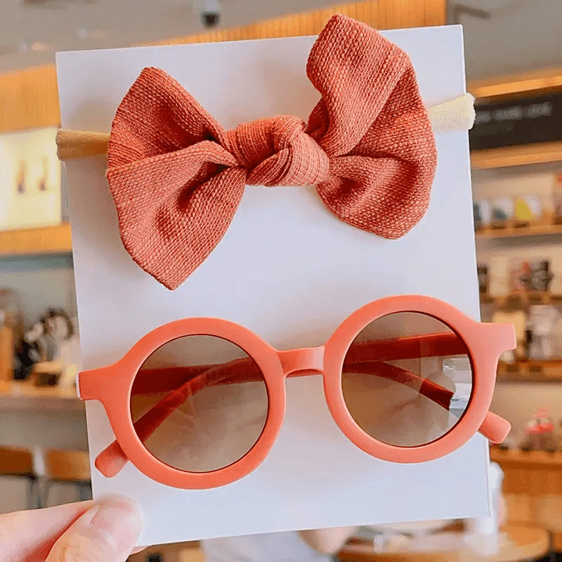 Peachy Bow & Sunnies Set