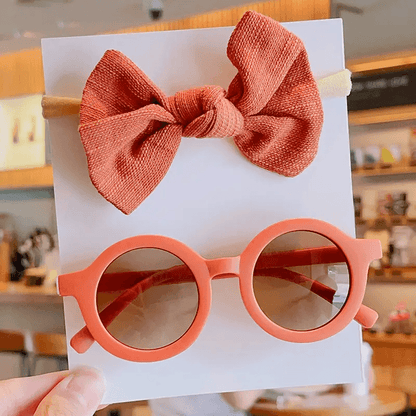Peachy Bow & Sunnies Set