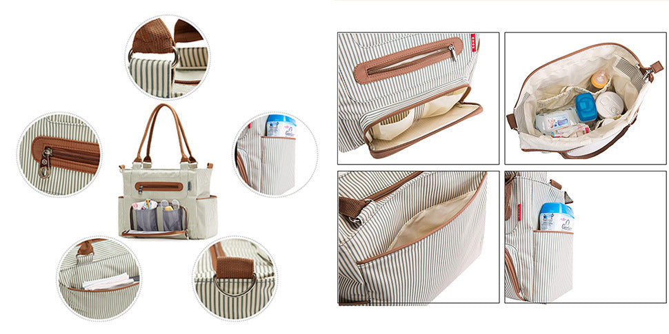 UrbanMum™ 6-Piece Mummy Bag Set – Versatile, Stylish, and Ultra-Functional