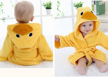 Baby Hooded Cotton Bathrobe