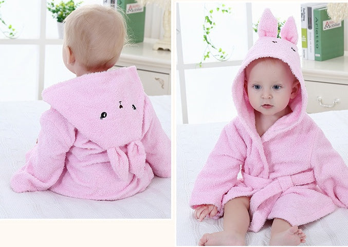 Baby Hooded Cotton Bathrobe