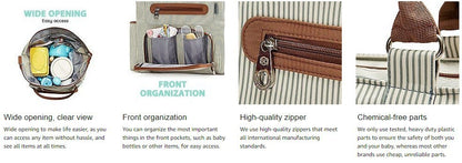 UrbanMum™ 6-Piece Mummy Bag Set – Versatile, Stylish, and Ultra-Functional