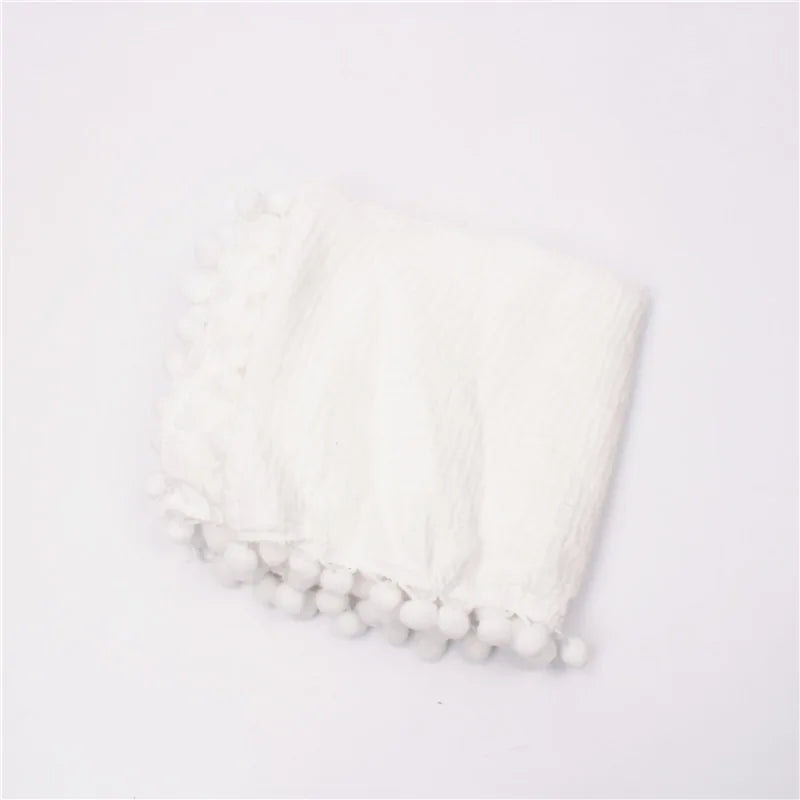 Organic Cotton Baby Tassel Blanket