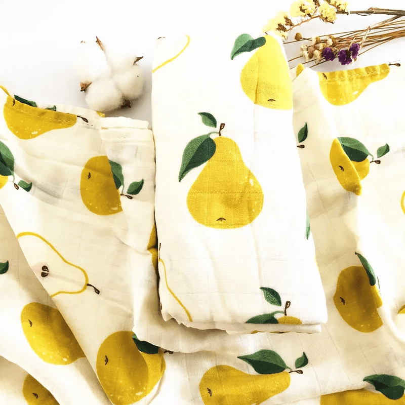 Organic Bamboo Muslin Swaddle - Sweet Pearadise