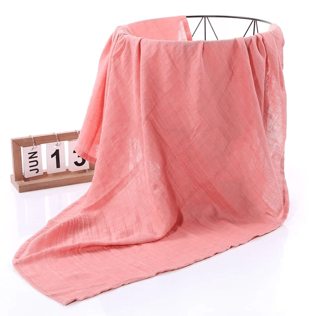 Organic Bamboo Muslin Swaddle - Pink