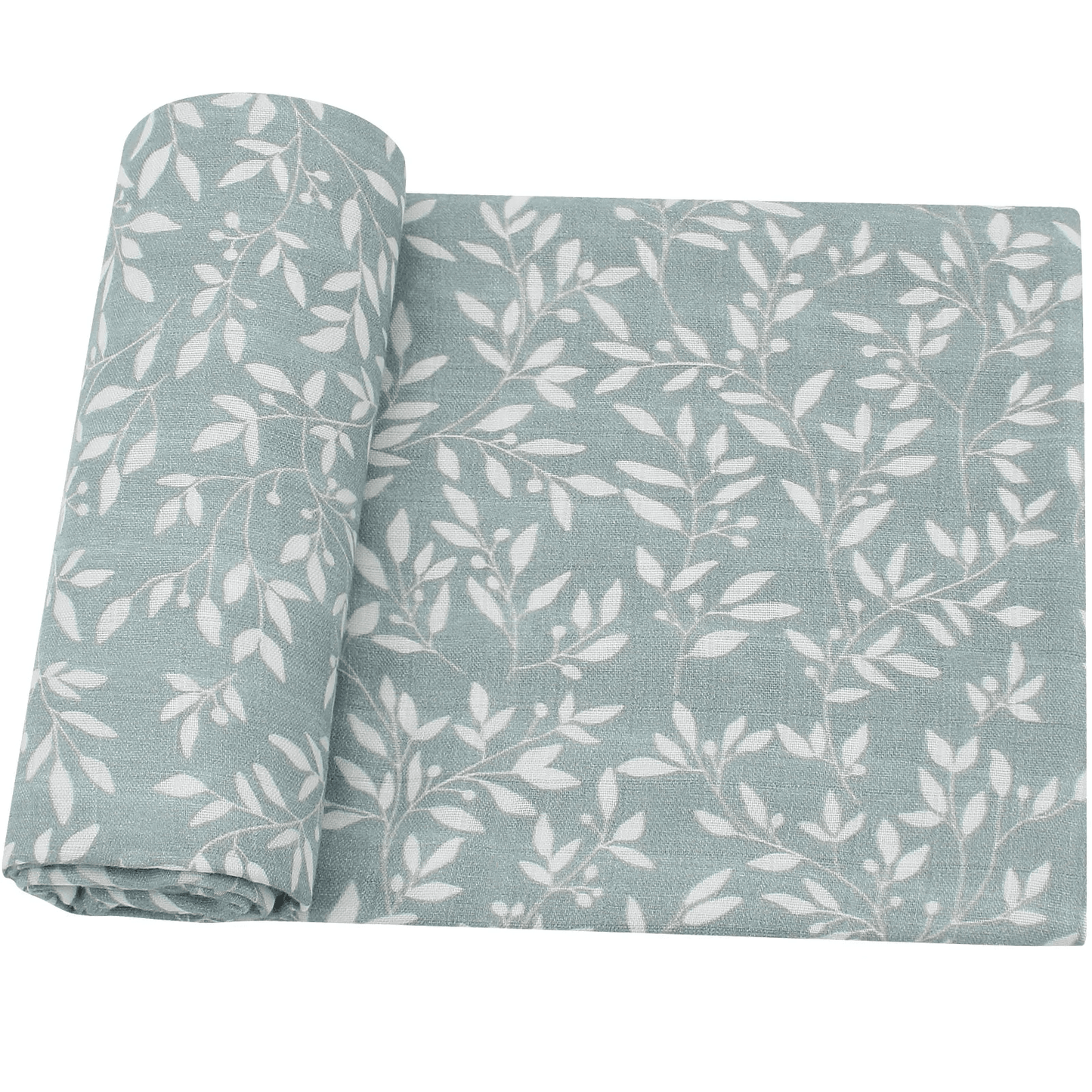 Organic Bamboo Muslin Swaddle - Sage Blossoms