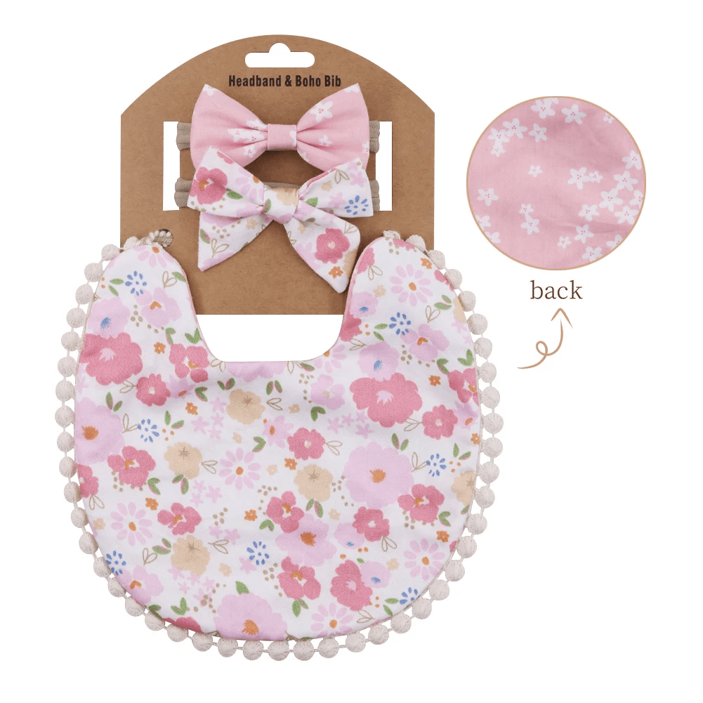 Floral Fusion Reversible Bib & Bow Collection