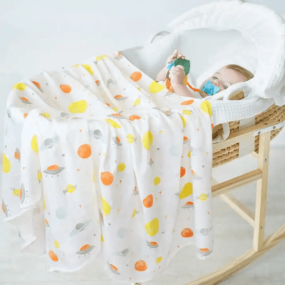 Organic Bamboo Muslin Swaddle - Lunar Explorer
