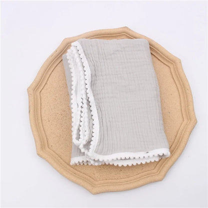 Organic Cotton Baby Tassel Blanket
