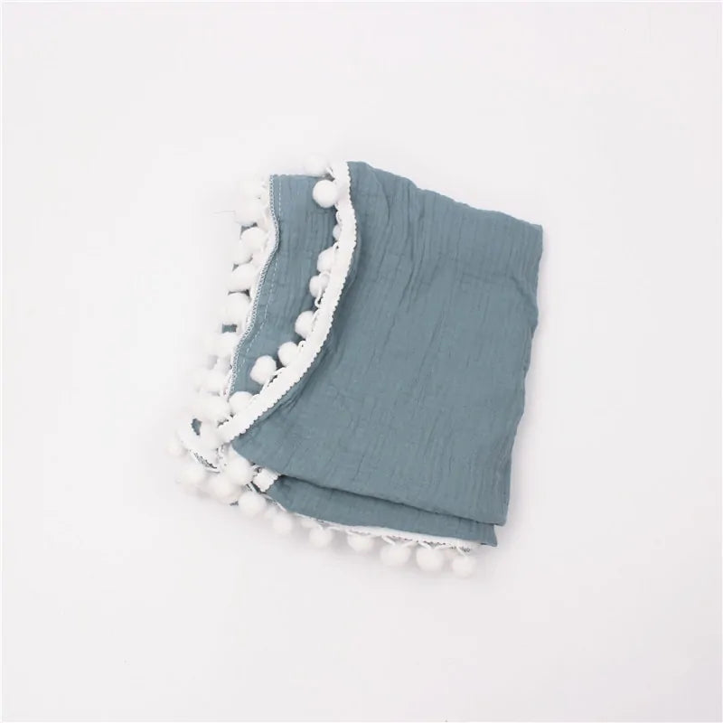 Organic Cotton Baby Tassel Blanket