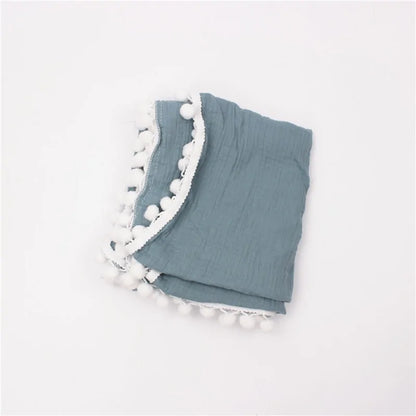 Organic Cotton Baby Tassel Blanket
