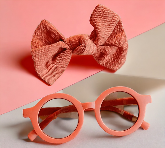Peachy Bow & Sunnies Set