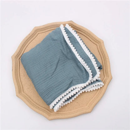 Organic Cotton Baby Tassel Blanket