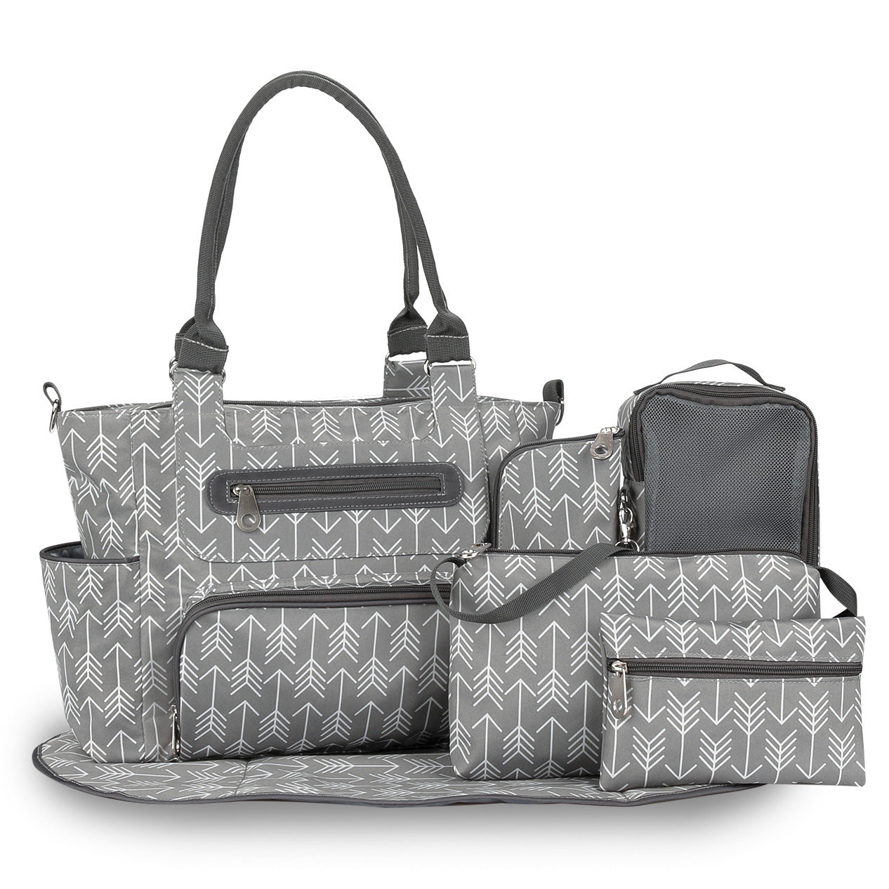 UrbanMum™ 6-Piece Mummy Bag Set – Versatile, Stylish, and Ultra-Functional
