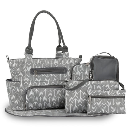 UrbanMum™ 6-Piece Mummy Bag Set – Versatile, Stylish, and Ultra-Functional