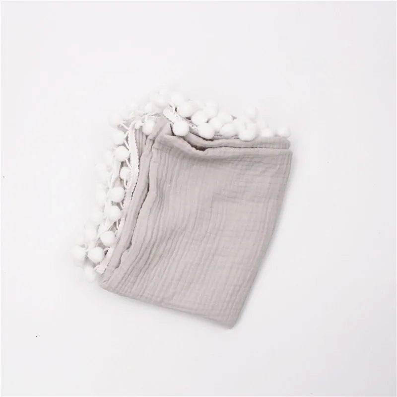 Organic Cotton Baby Tassel Blanket