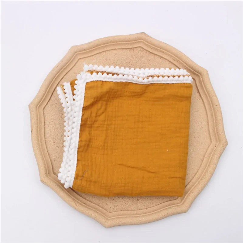 Organic Cotton Baby Tassel Blanket