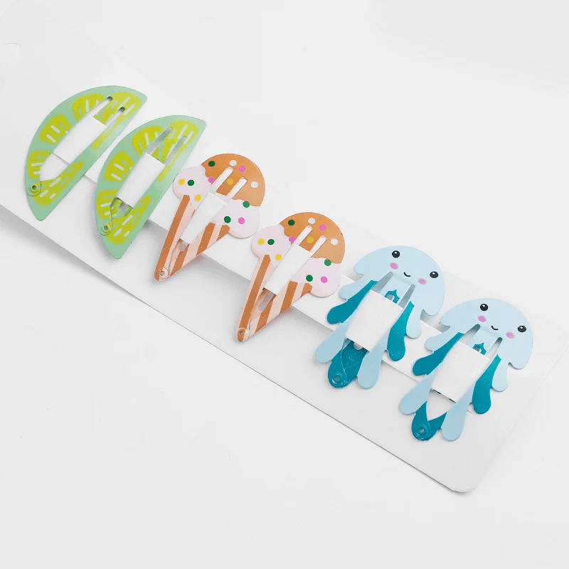 Sorbet Splash Hair Clip Collection - 3 pairs