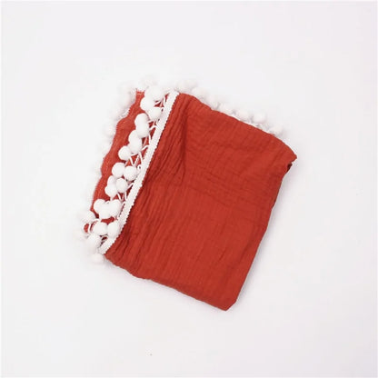 Organic Cotton Baby Tassel Blanket